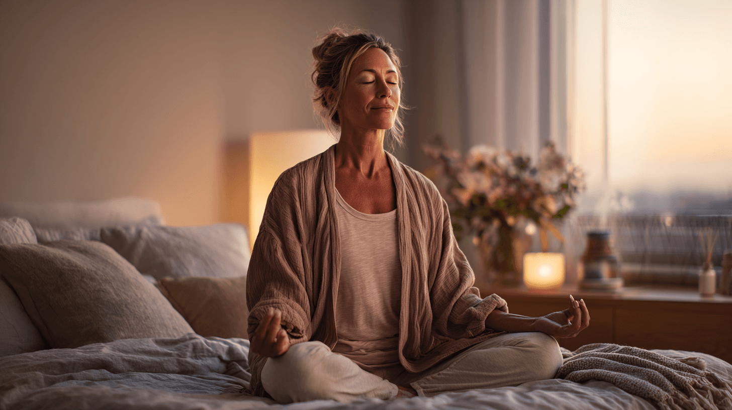 Illustration representing sleep and stress balance